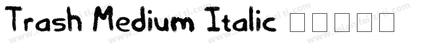 Trash Medium Italic字体转换